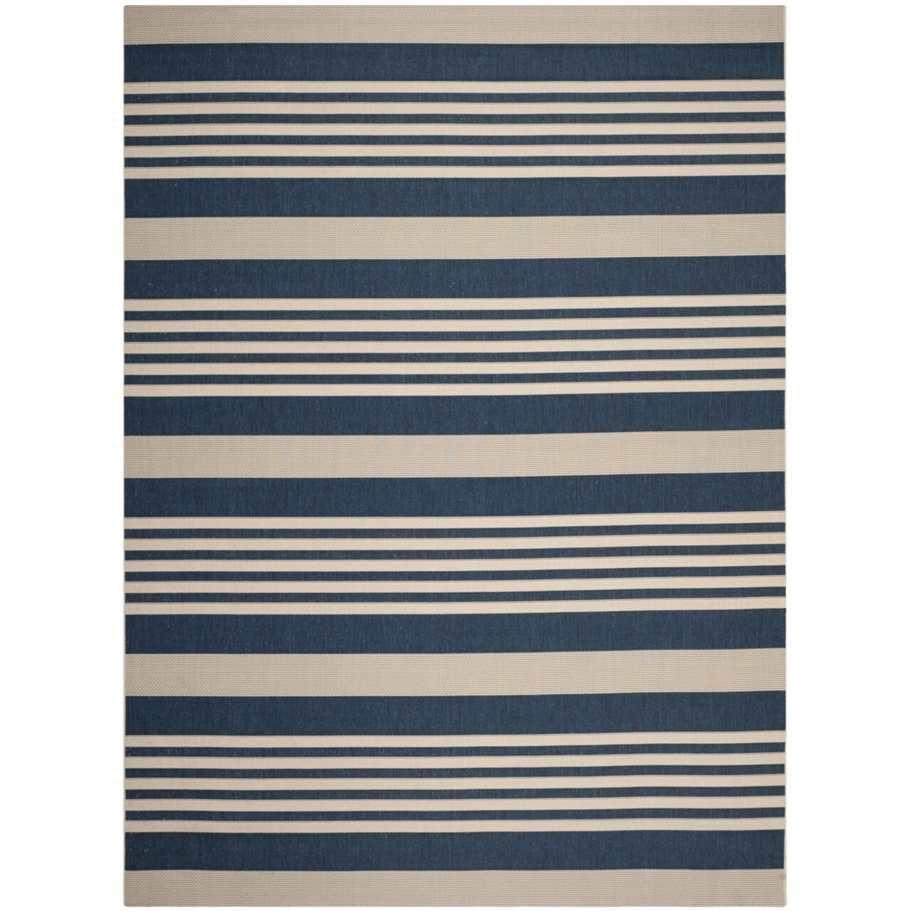 Safavieh Indoor Outdoor Cy6062-268 Courtyard Navy / Beige Rug